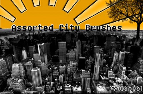 1.photoshop city brushes 24 Sets Of Free City Brushes For Photoshop