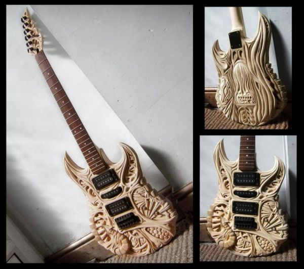 1358993325 0 Beautifully Carved Custom Guitar