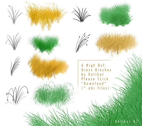 232 A Collection Of Free Grass Brushes For Photoshop
