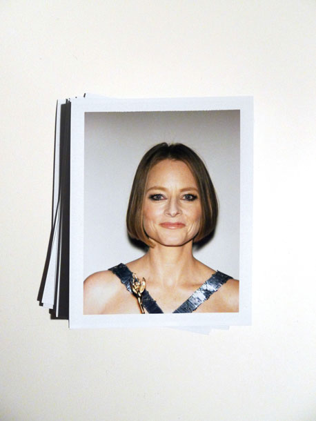 Awesome Celebrity Polaroid Portraits from 2013 Golden Globes Night Jodie Foster Awesome Celebrity Polaroid Portraits from 2013 Golden Globes Night