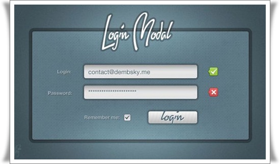 Attractive PSD Login Design Login Modal Window Attractive PSD Login Design