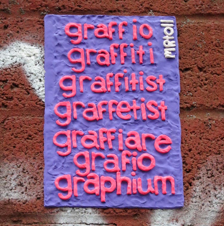 MRtoll MRToll graffiti clay street art collabcubed MRtoll