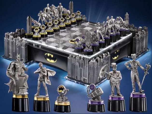 Batmans Gotham City Chess Set Man Batmans Gotham City Chess Set