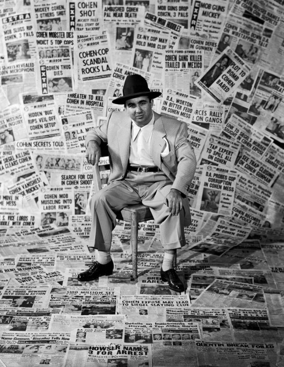 Portraits of Mickey Cohen, a Legendary Los Angeles Mobster, 1949 Mickey Cohen 1949 1 Portraits of Mickey Cohen, a Legendary Los Angeles Mobster, 1949