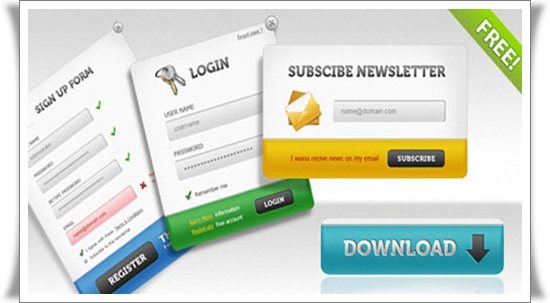 Attractive PSD Login Design Sign up Forms Attractive PSD Login Design