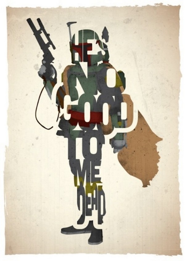 Typographic Posters of Star Wars by 17th and Oak Star Wars Quotes 1 Typographic Posters of Star Wars by 17th and Oak