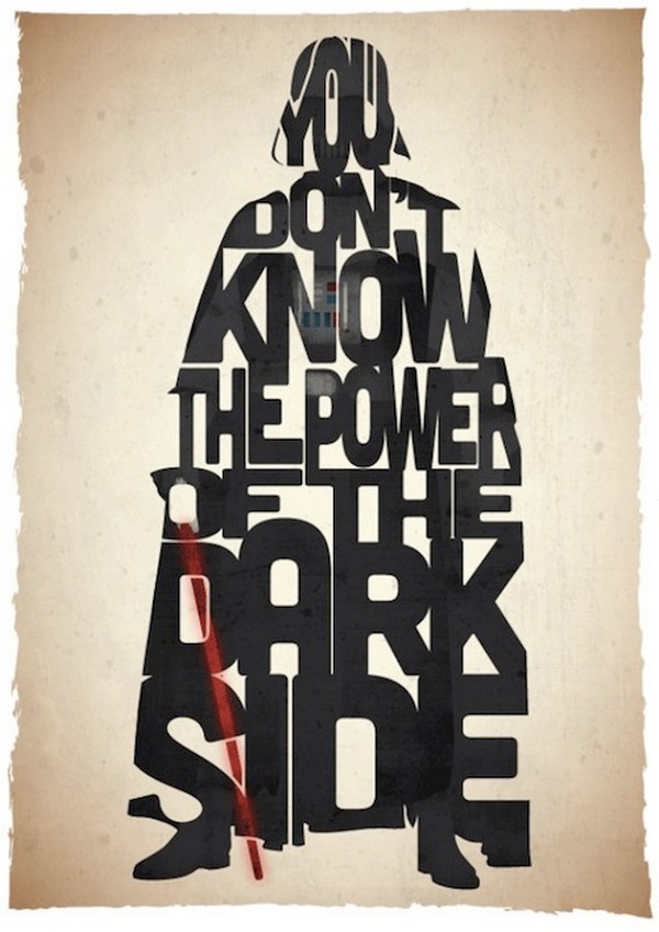 Typographic Posters of Star Wars by 17th and Oak Star Wars Quotes 2 Typographic Posters of Star Wars by 17th and Oak