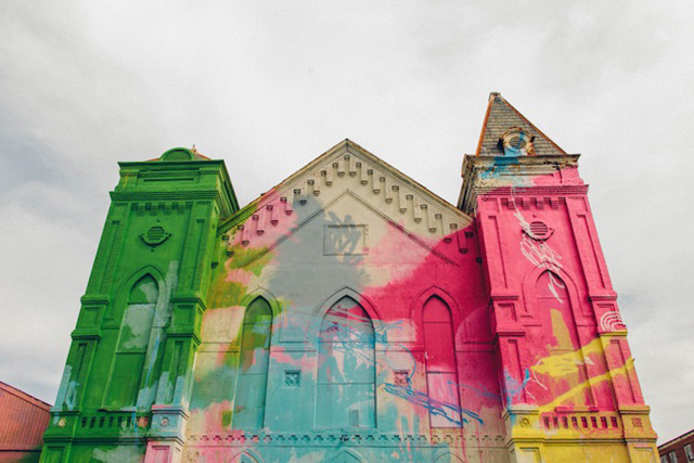  Washington D.C. Graffiti Covered Church by Hense