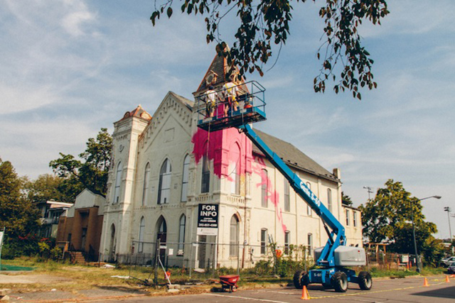  Washington D.C. Graffiti Covered Church by Hense
