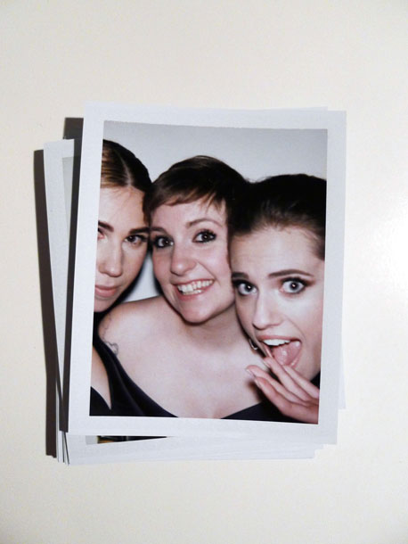 Awesome Celebrity Polaroid Portraits from 2013 Golden Globes Night Zosia Mamet Lena Dunham and Allison Williams Awesome Celebrity Polaroid Portraits from 2013 Golden Globes Night