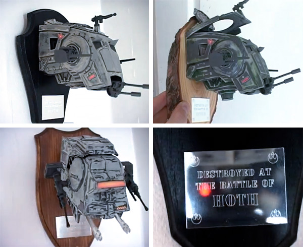 Star Wars Taxidermy AT AT Trophy Heads at at heads Star Wars Taxidermy AT AT Trophy Heads