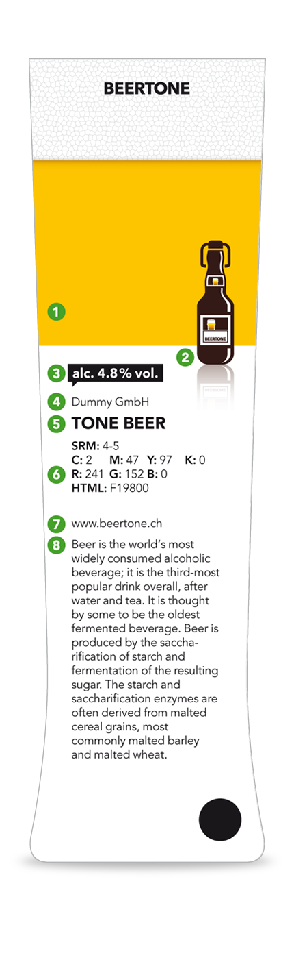 beertone card vorlage Beertone palette