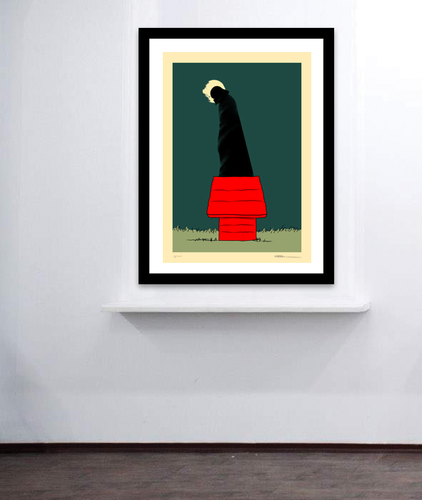 darth2 HAND FINISHED GLOW IN THE DARK PRINT by Rocco Malatesta