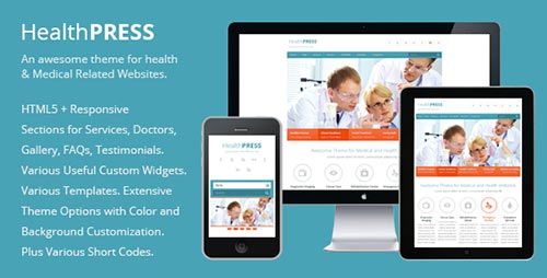 dzinewatch.com medical theme 3 Medical and Health WordPress Theme