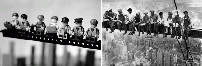 Famous Photos in Lego famous photographs in lego worker 650x212 Famous Photos in Lego