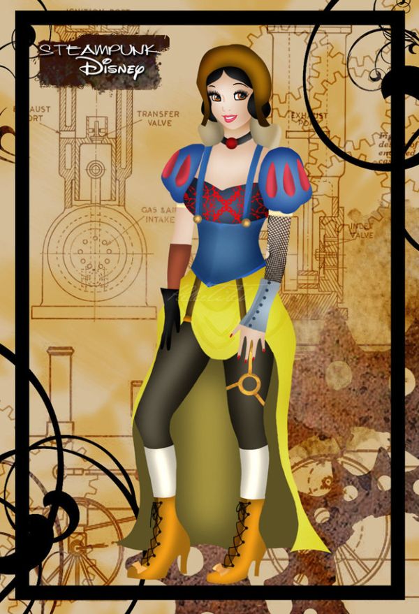 Disney Goes Steampunk helleetitch disney steampunk princesses 02 Disney Goes Steampunk