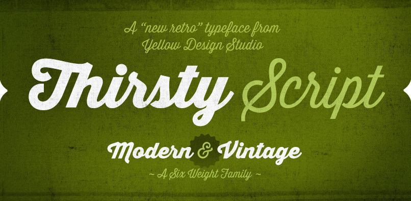 hft000 thirstyscript.pr1  THIRSTY SCRIPT FREE FONT