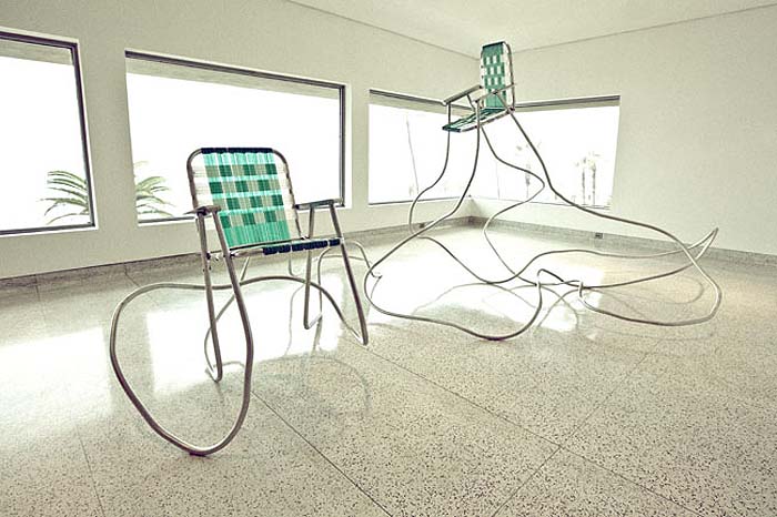 Andy Ralph lawn chair sculptures Andy Ralph collabcubed Andy Ralph