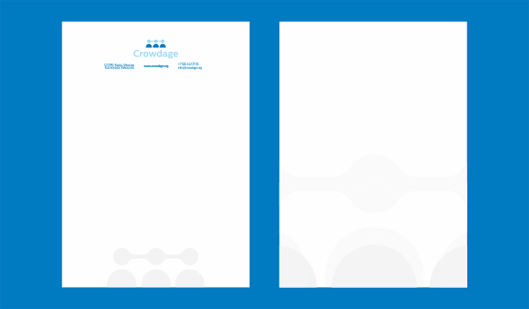 Crowdage™ Identity design for crowdsourcing biotechnology medical project, design by Utopia letterheads Crowdage™ Identity design for crowdsourcing biotechnology medical project, design by Utopia