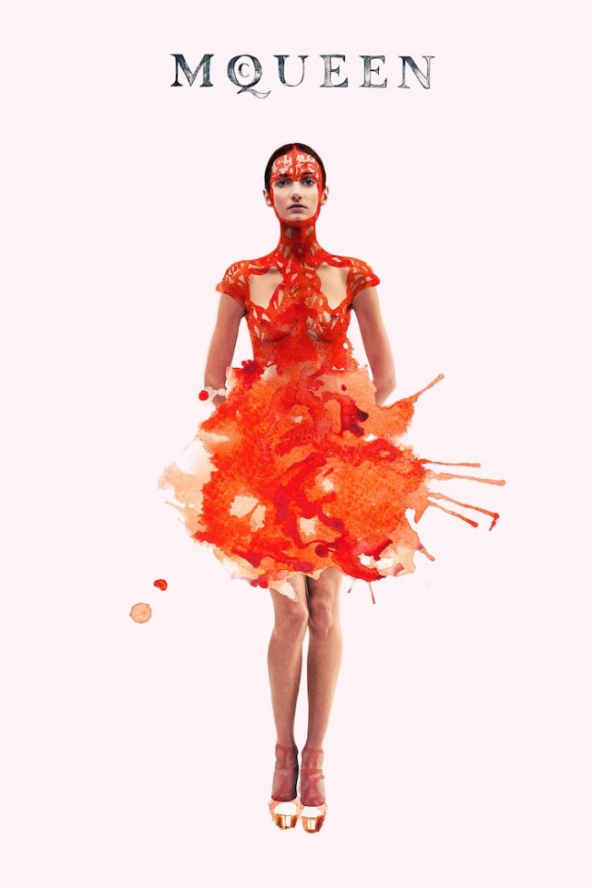 Ink Fabric myroslava dronyuk by andrew and ivaskiv julia slavinska for design scene alexander mcqueen 650x975 Ink Fabric