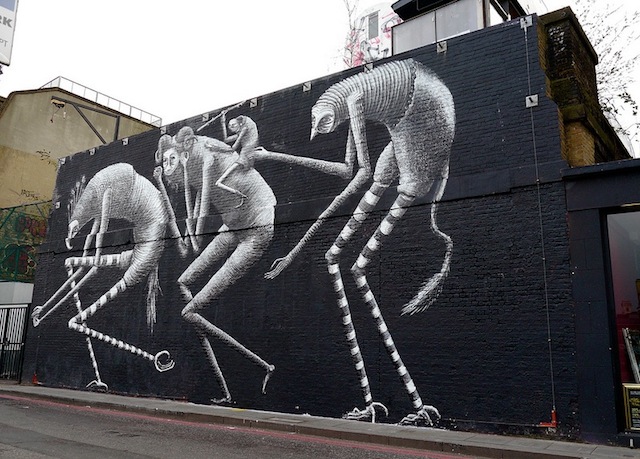 phlegm murals london 01 Streetart: New Murals by PHLEGM in London