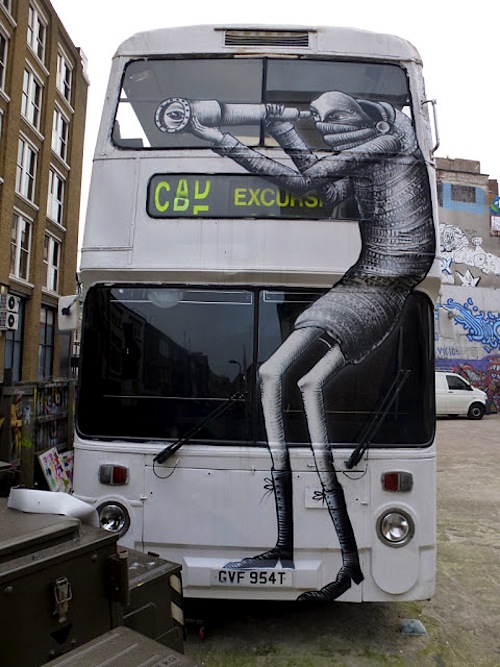 phlegm murals london 13 Streetart: New Murals by PHLEGM in London