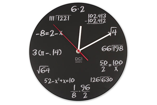 Math Lovers Wall Clock pop quiz math clock 2 Math Lovers Wall Clock