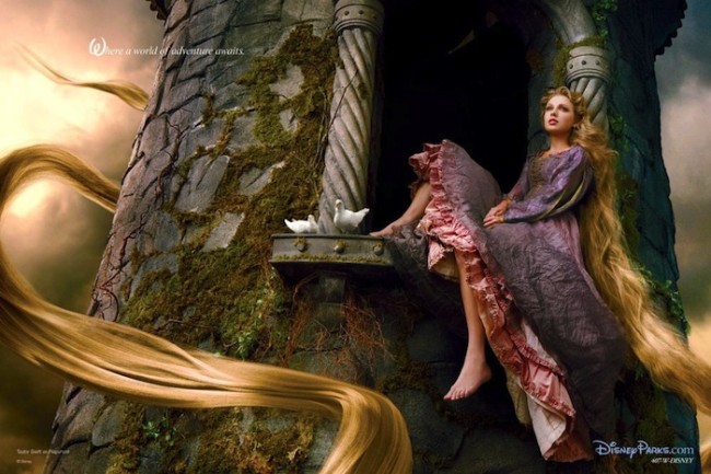 taylor swift rapunzel by annie leibovitz disney dream portrait 01 650x433 Taylor Swift as Disney’s Rapunzel