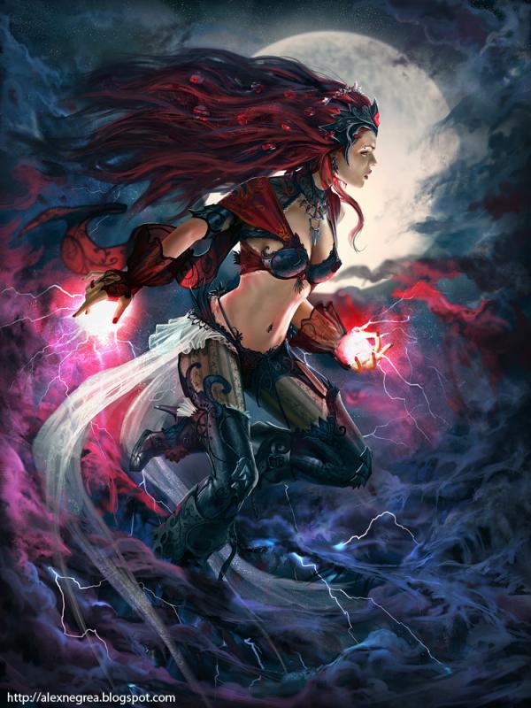 thunder queen copy25 copy by alexnegrea600 800 Digital Art by Alex Negrea