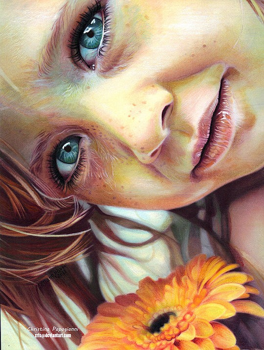 Realistic Paintings by Christina Papagianni 001 realistic portraits christina papagianni Realistic Paintings by Christina Papagianni