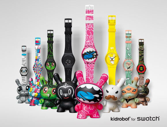 Swatch Kidrobot Watch 070711 swatch heroShot Swatch Kidrobot Watch