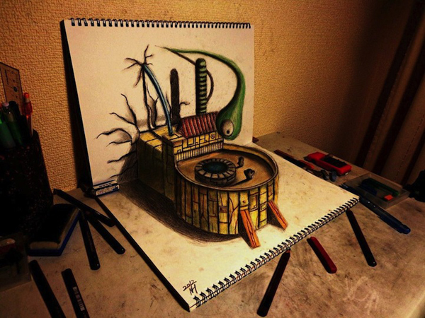 New 3D Sketchbook Drawings from Nagai Hideyuki New 3D Sketchbook Drawings from Nagai Hideyuki