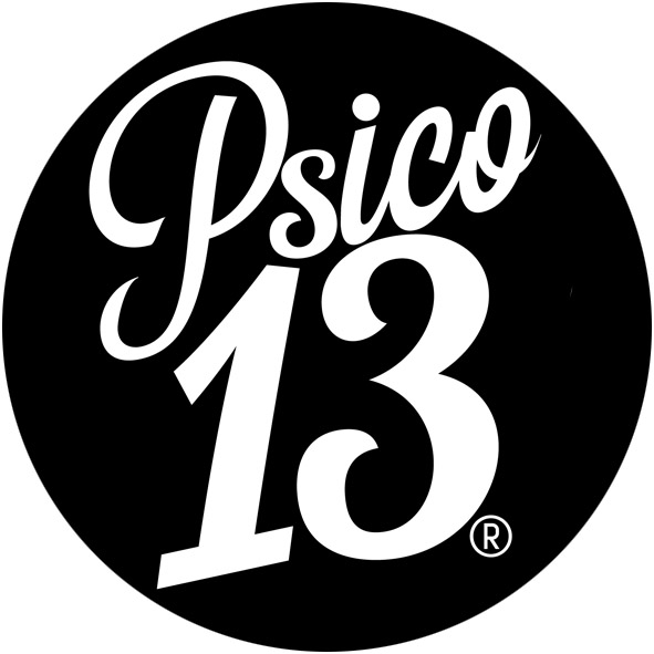 Psico13. Our World and Everybody. Adesivo 10x10 preto Psico13. Our World and Everybody.