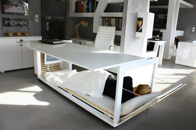 Contemporary Desk Transforms Into Sleepy Time Bed Bed2 Contemporary Desk Transforms Into Sleepy Time Bed