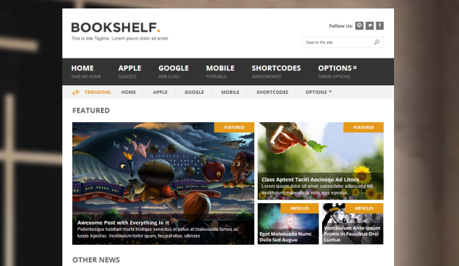BookShelf Beautiful Responsive WordPress Blog theme BookShelf WordPress Theme BookShelf Beautiful Responsive WordPress Blog theme