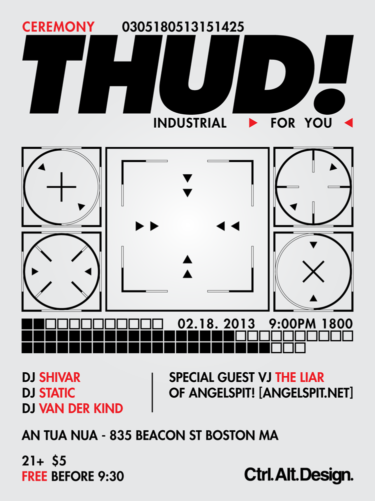 THUD! flyer design by Ctrl Alt Design Ceremony Angelspit Boston Ctrl Alt Design 0021 THUD! flyer design by Ctrl Alt Design