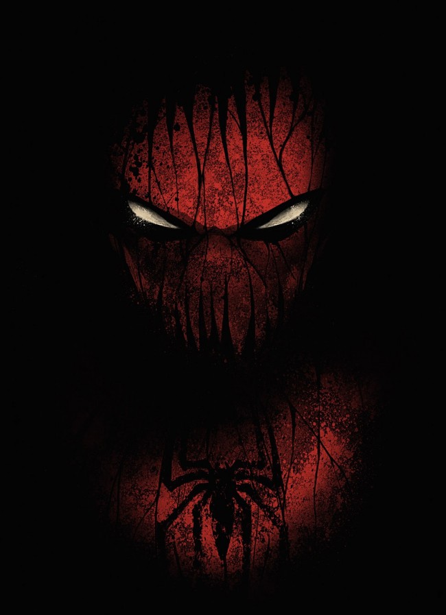Dark Superheroes Dan Burgess Spidey Poster 650x897 Dark Superheroes