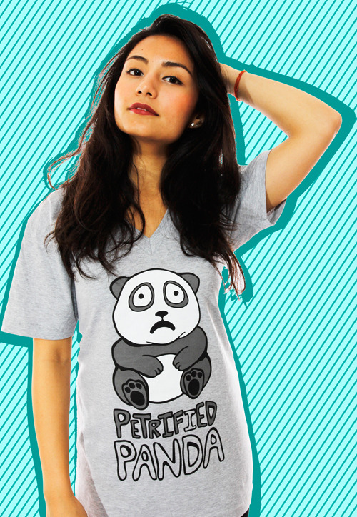Petrified Panda t shirt design Petrified Panda Women CUstom T shirt Design Petrified Panda t shirt design