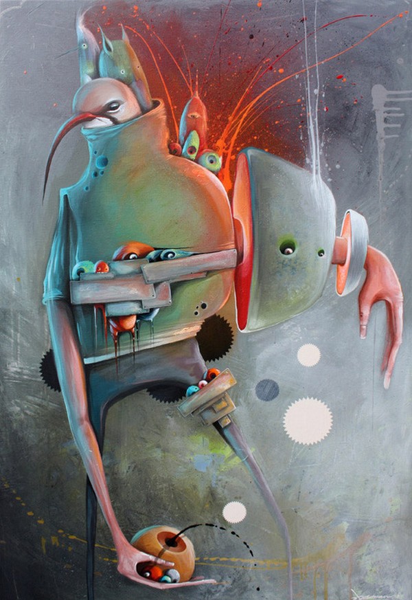 Philip Bosmans 3 Paintings by Philip Bosmans