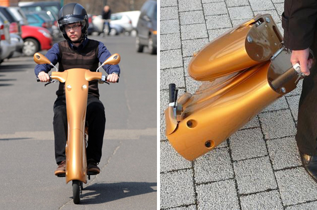 Electric Scooter Folds Up Into Roller Suitcase Scoot Electric Scooter Folds Up Into Roller Suitcase