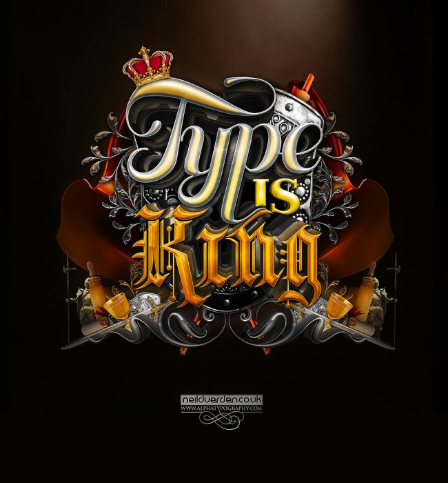 3D Type is king new 3D typography Type is king by Neil Duerden small 650x700 3D Type is king new 3D typography