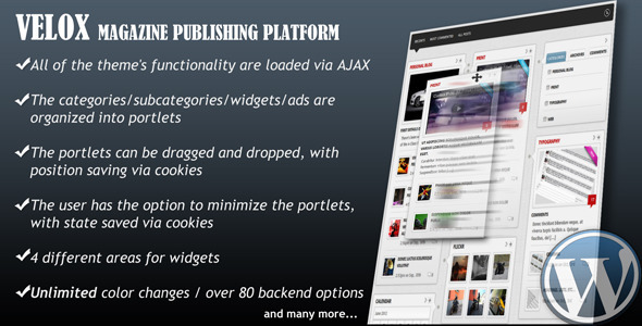 Amazing Drag and Drop WordPress Themes VELOX Drag Drop Magazine Publishing Platform Amazing Drag and Drop WordPress Themes