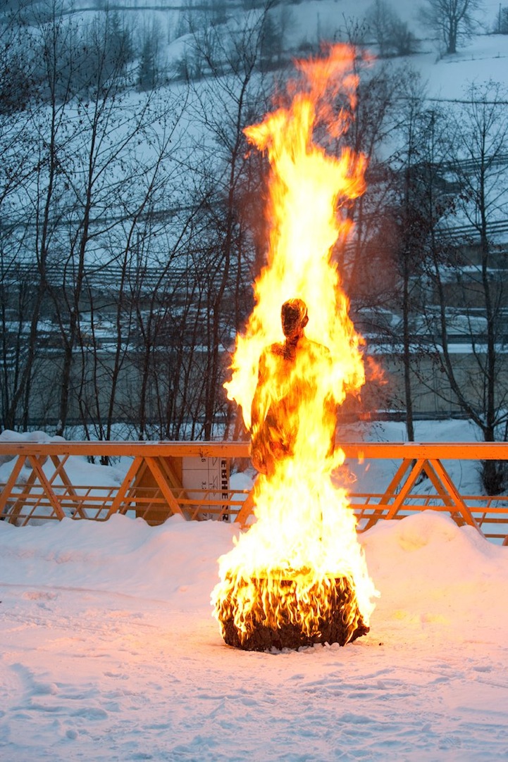  Scorched Wooden Sculptures Metamorphosize After Fire