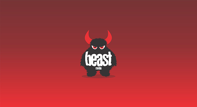 Beast Media logo design, by Utopia beast media full service online advertising agency logo design black UTOPIA Beast Media logo design, by Utopia