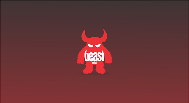 Beast Media logo design, by Utopia beast media full service online advertising agency logo design red UTOPIA Beast Media logo design, by Utopia