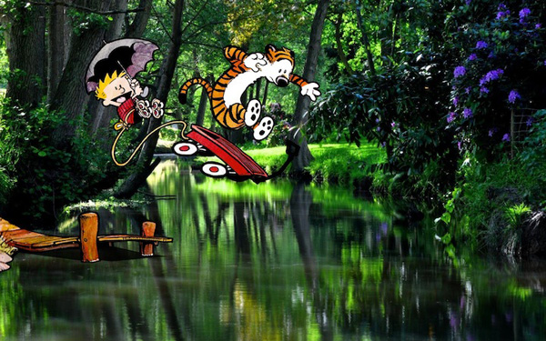 Calvin and Hobbes Invade The Real World calvin hobbes nite4awk 03 Calvin and Hobbes Invade The Real World