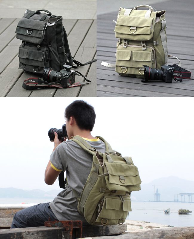 Careell Canvas Camera Backpack canvas camera backpack large 650x800 Careell Canvas Camera Backpack