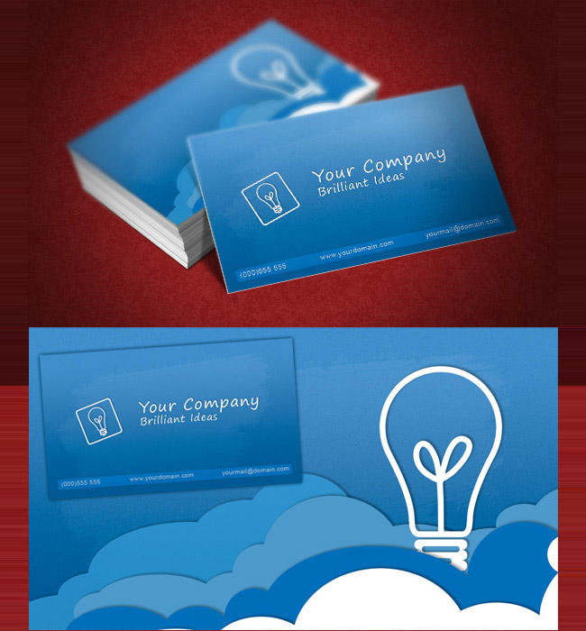 Wow Your Clients with Trendy Business Card Templates clouds business card Wow Your Clients with Trendy Business Card Templates