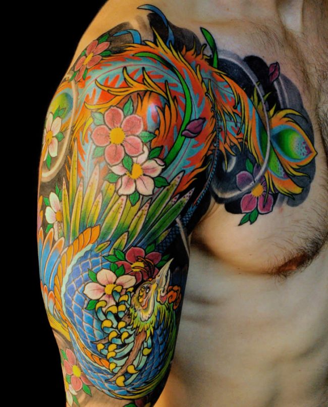 federico ferroni 01 650x806 Colorful Sleeve Tats