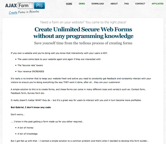 Create Slick AJAX Forms in Minutes from $11! md Create Slick AJAX Forms in Minutes from $11!
